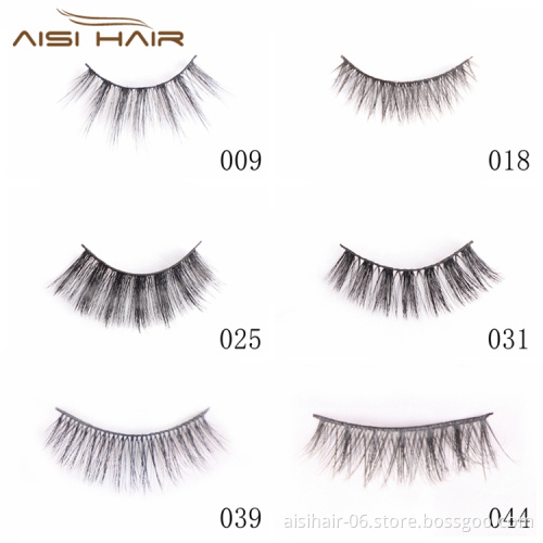 Aisi Hair Hotsale Fast Delivery Luxury Packaging Black White Stripe Lash Box Synthetic Fake Makeup Eye Lashes